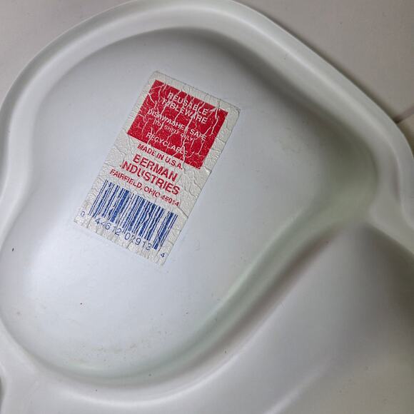 Lot of 2 Christmas Cookie Trays – Santa & Reindeer Shaped Plastic Serving Plates - Picture 7 of 8